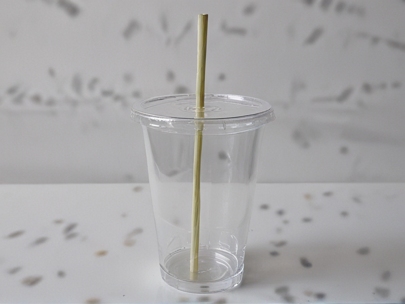 clear cup with straw