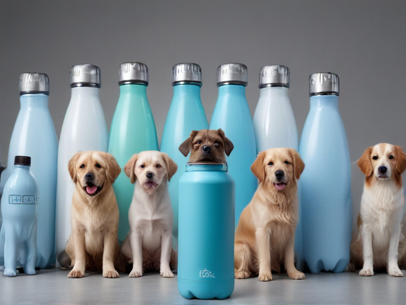 water bottle with dog