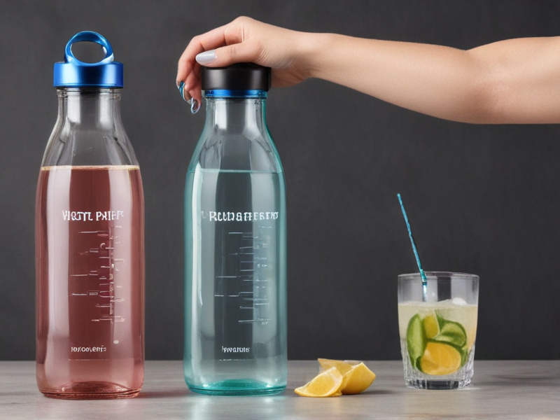 glass water bottle with infuser