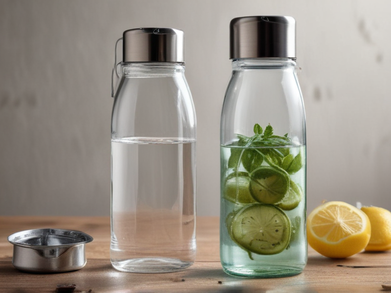 glass water bottle with infuser