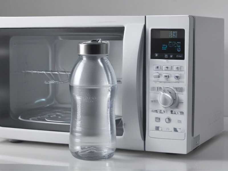 can you put water bottle in the microwave