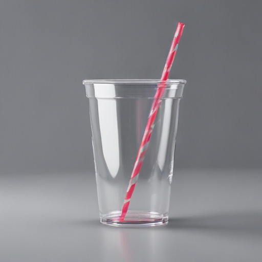 acrylic cup with straw and lid