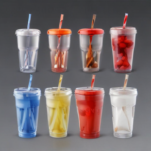 acrylic cup with straw and lid