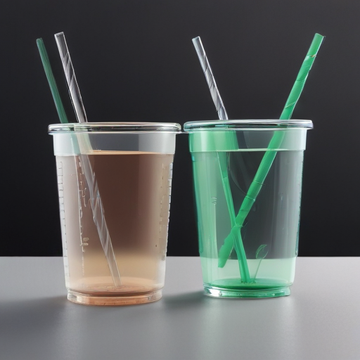 acrylic cups with straws and lids