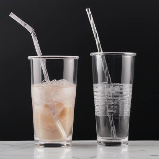 acrylic cups with straws and lids