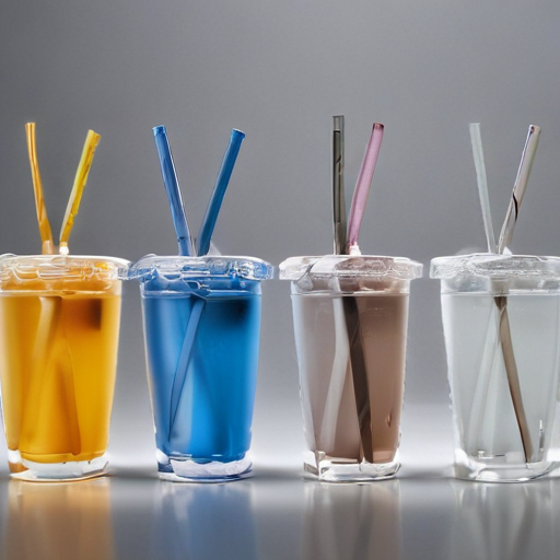 acrylic cups with straws and lids