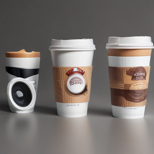 camera lens coffee cups