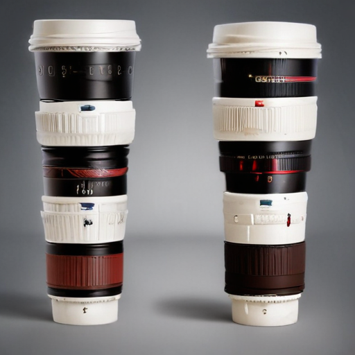 camera lens coffee cups