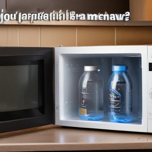 can you put water bottles in the microwave