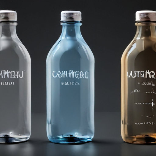 customised glass water bottles