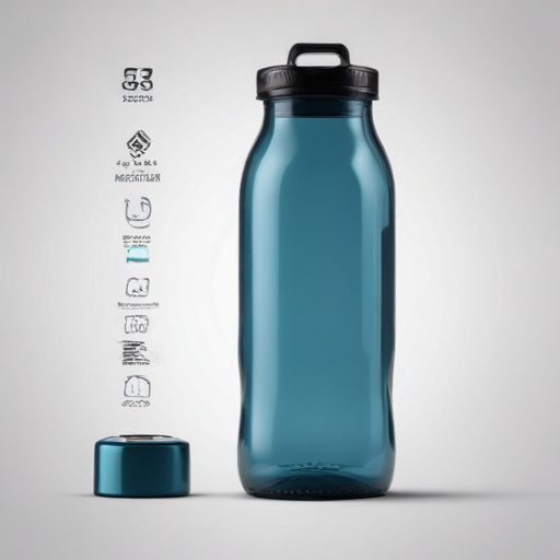 flip top glass water bottle