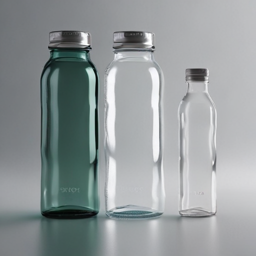 flip top glass water bottle