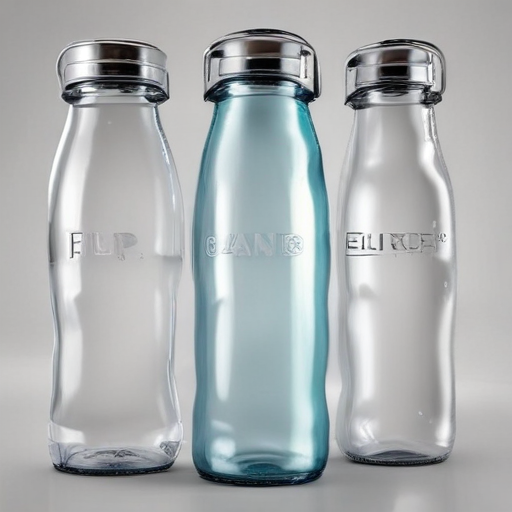 flip top glass water bottle