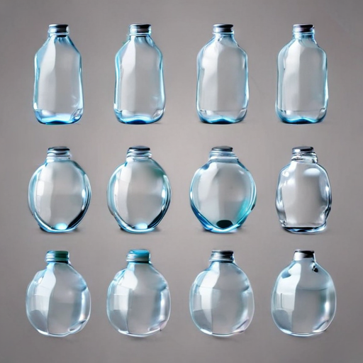 glass water bottles lids