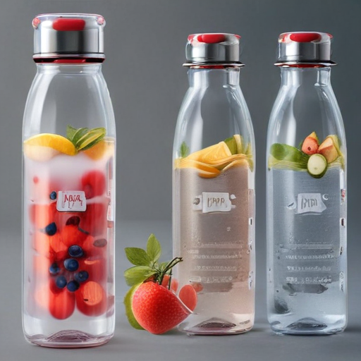 glass water bottles with fruit infuser