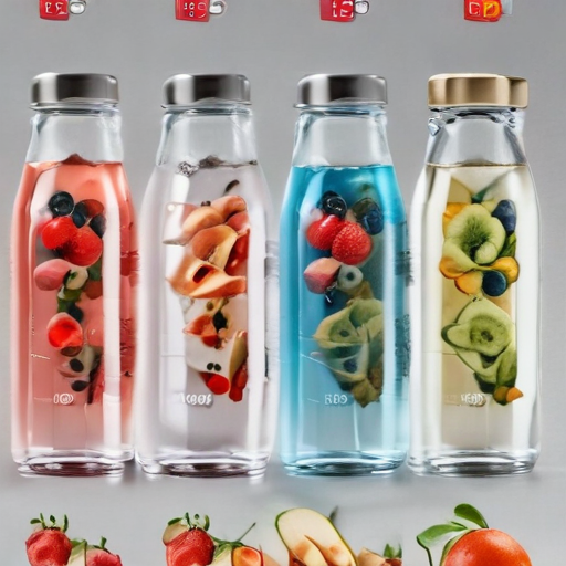 glass water bottles with fruit infuser