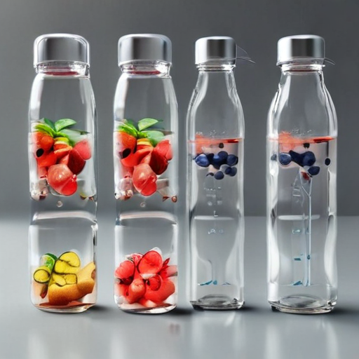 glass water bottles with fruit infuser