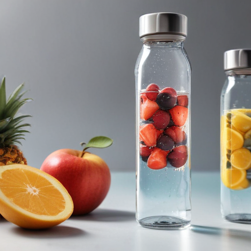 glass water bottles with fruit infuser