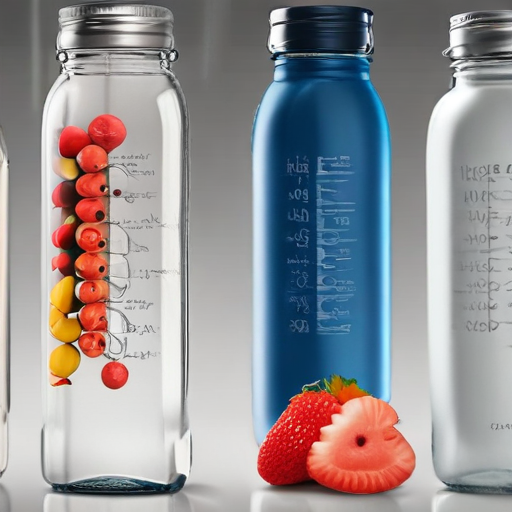 glass water bottles with fruit infuser