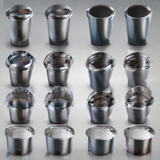 metal cups with lids