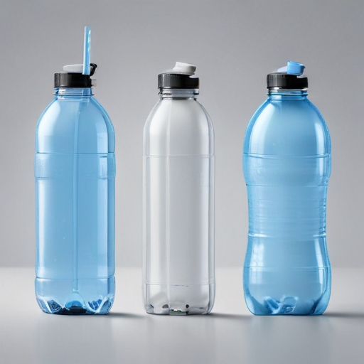 plastic water bottles with straw