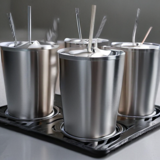 stainless steel cups with lids and straws