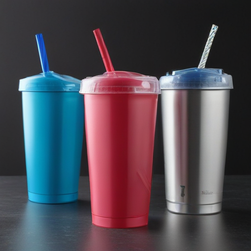 tumbler with screw on lid and straw