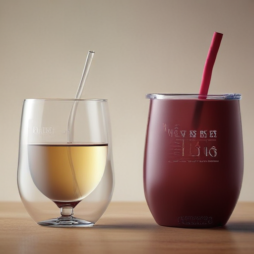 wine tumblers with lid and straw