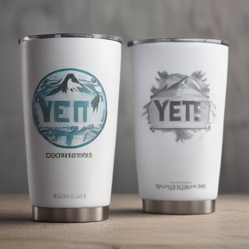 yeti cups with company logo